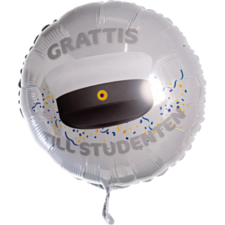 Rund Grattis Till Studenten Folieballong