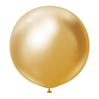 Premium Gigantiska Latexballonger Chrome Guld