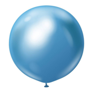 Premium Gigantiska Latexballonger Chrome Blå