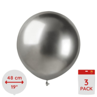 Krom Premium Latexballonger Silver