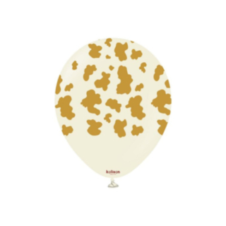 Premium Latexballoner Safari Cow Vit Sand