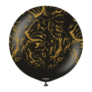 Premium Stor Latexballong Nebula Svart/Guld
