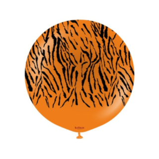 Premium Stor Latexballong Safari Orange/Svart