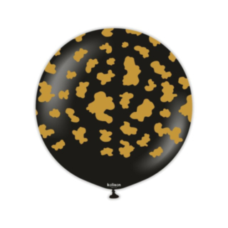 Premium Stor Latexballong Safari Svart/Guld