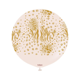 Premium Stor Latexballong Mutant Ljusrosa/Guld