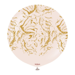 Premium Stor Latexballong Nebula Ljusrosa/Guld