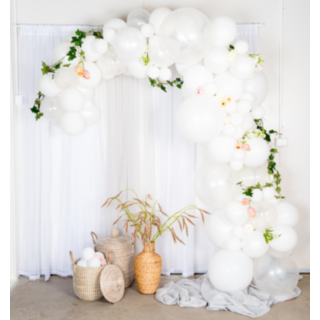 Deluxe Ballongbåge DIY Vit