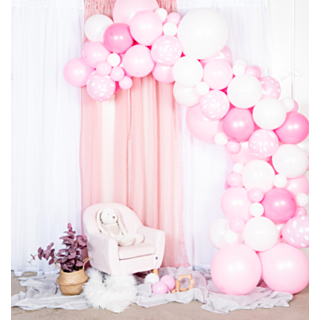 Deluxe Ballongbåge DIY Ljusrosa