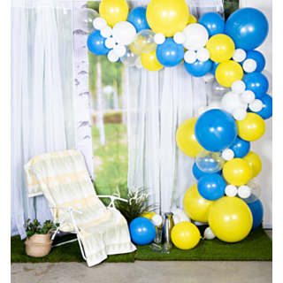 Deluxe Ballongbåge DIY Gul/Blå