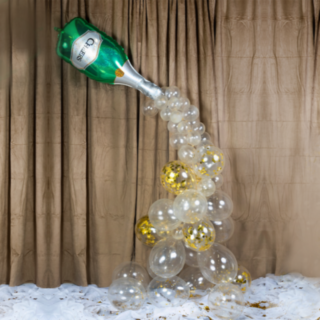 Deluxe Ballongbåge DIY Champangeflaska
