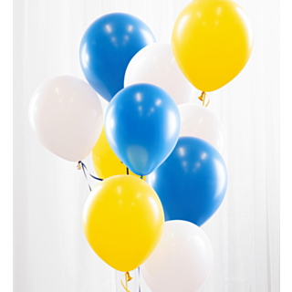 Ballongbukett Gul/Blå