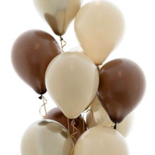 Premium Ballongbukett Beige/Brun