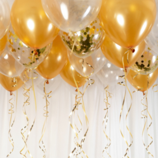Ballongtak Genomskinlig/Guld