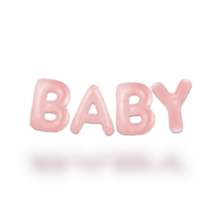 Baby Ballonggirlang Pastellrosa