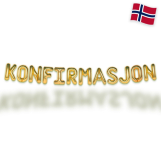 Konfirmasjon Ballonggirlang Guld
