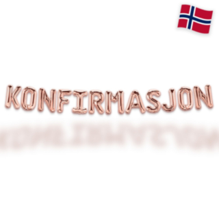 Konfirmasjon Ballonggirlang Roséguld