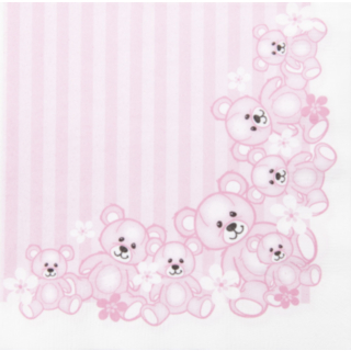 Servetter Nallebjörnar Rosa