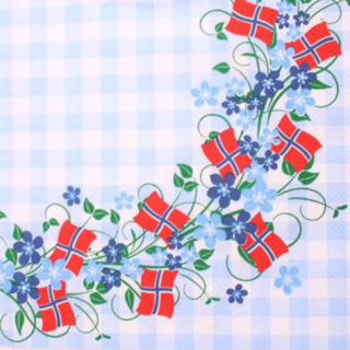 Blommor Norge Servetter