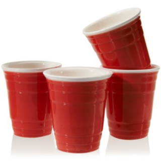 Red Cup Porslin Shotglas