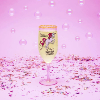 Enhörning Champagneglas