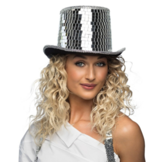 Disco Cylinderhatt Silver