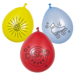 Disco Fever Ballonger Gul/Röd/Blå