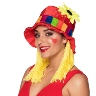 Clownhatt Med Hår