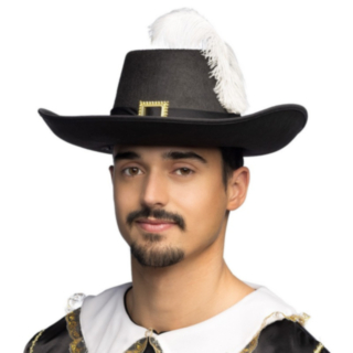 Musketörhatt Svart