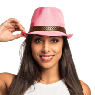 Gangster Fedora Ljusrosa