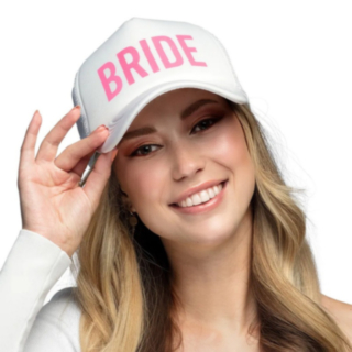Bride Keps Vit/Ljusrosa