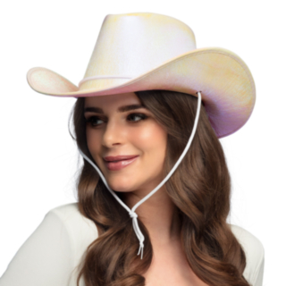 Pärlemor Cowboyhatt Vit