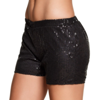 Paljett Hotpants Svart