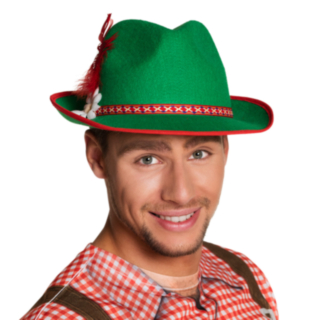 Tyrolerhatt Grön/Röd