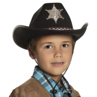 Barn Cowboyhatt Svart