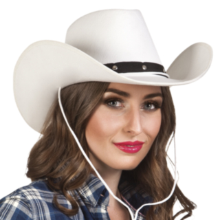 Cowboyhatt Vit