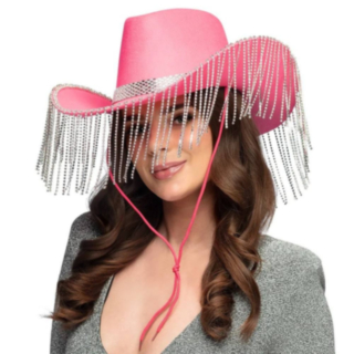 Pärlor Cowboyhatt Rosa