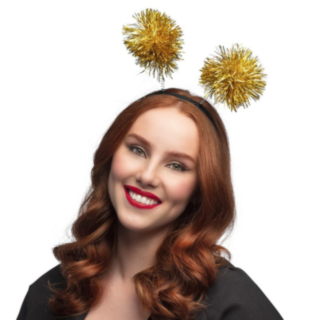 Pompoms Hårband Guld