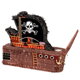 Piratskepp Piñata Brun