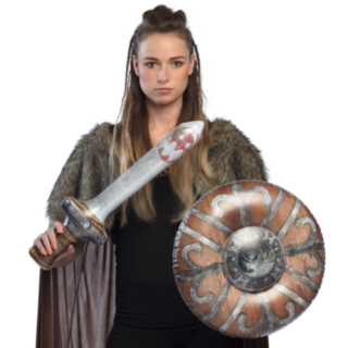 Uppblåsbart Vikingasvärd & Sköld