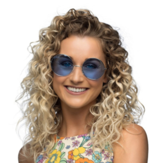 Hippie XL Partyglasögon Blå
