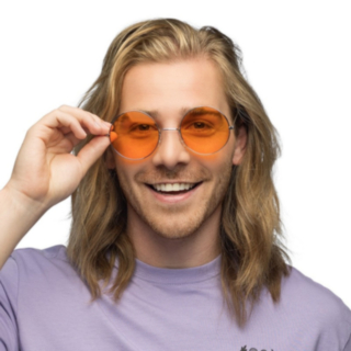 Hippie XL Partyglasögon Orange