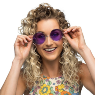 Hippie XL Partyglasögon Lila