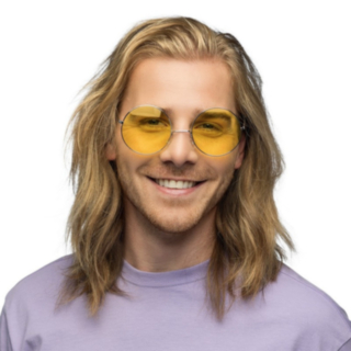 Hippie XL Partyglasögon Gul