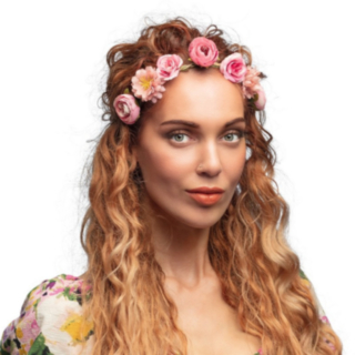 Hippie Ros Pannband Ljusrosa