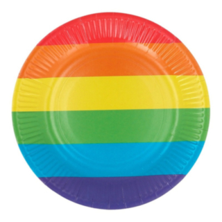 Pride Papperstallrikar Regnbåge