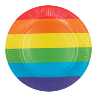 Pride Papperstallrikar Regnbåge