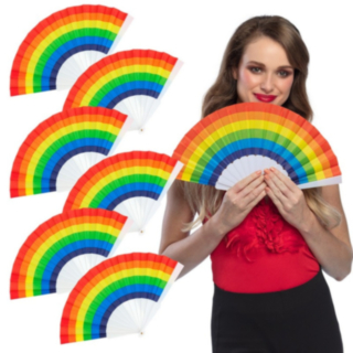 Pride Solfjädrar Regnbåge
