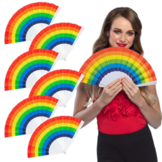 Pride Solfjädrar Regnbåge