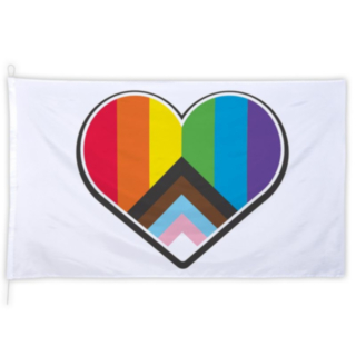 Progress Pride Hjärta Flagga