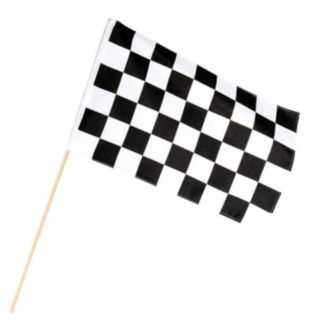 Schackrutig Flagga På Pinne